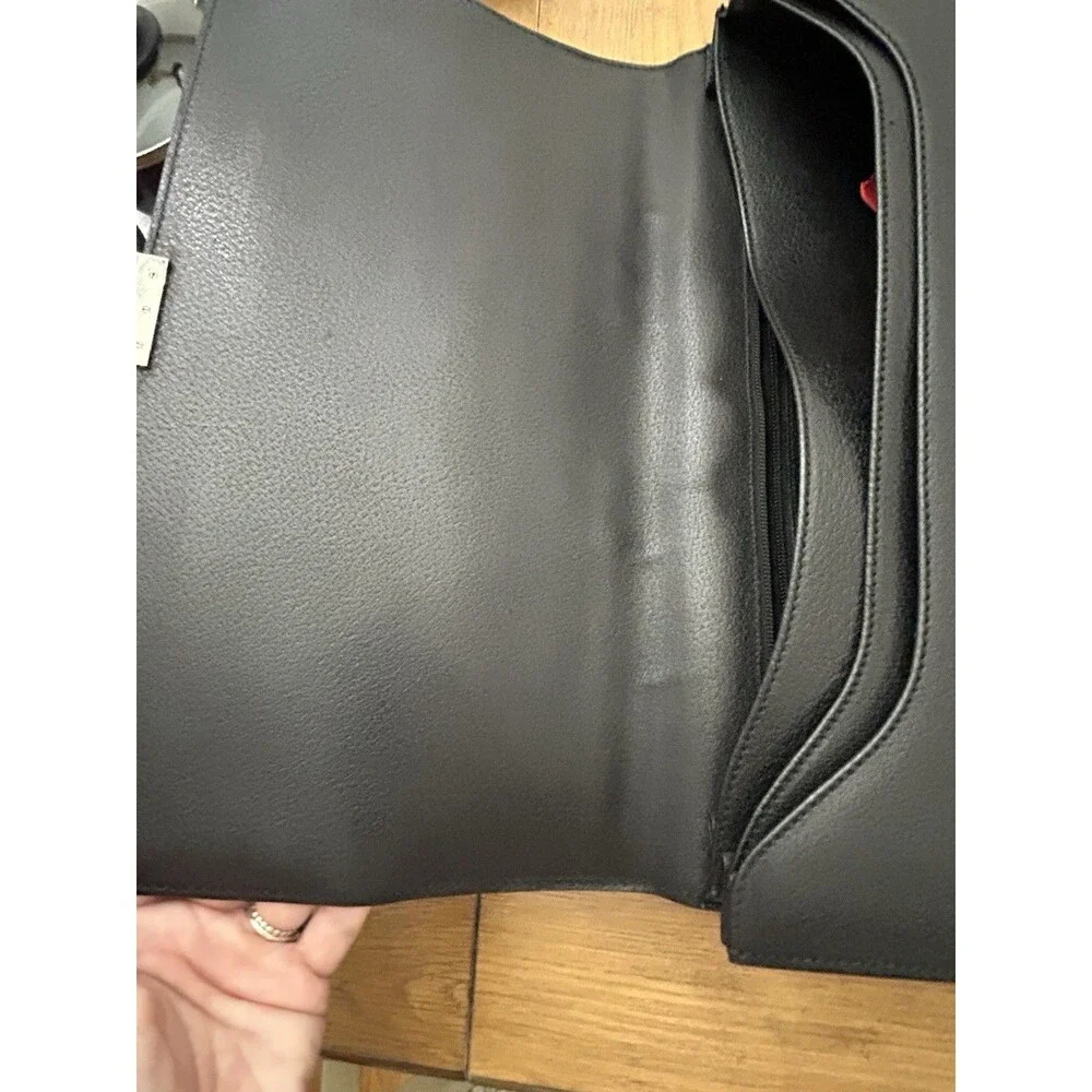 Gucci Pebbled Calfskin Executive Briefcase Silver Lock Near Mint Vintage